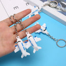 4Pcs/lot Silicone Airplane Keychains Pendant Keyring Friendship Jewelry Gift New
