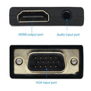 VGA Male to  HDMI Female with Audio Adapter Support 1080P Signal