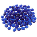 100Pcs Flat Glass Marble Pebbles Vase Fillers Decor Dark Blue