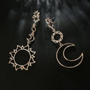 Women Boho Asymmetrical Star Sun Moon Drop Dangle Stud Earrings Jewelry Gift  Z
