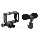 Mini USB 3.5mm Stereo Microphone w/ Frame for GoPro Hero 3/3+/4 Sports Camera
