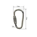 20 Mini Steel Quick Open Screw Lock Key Chain Hook Carabiner Safety Clasp