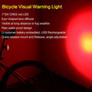3W Bicycle USB Charging Taillight Waterproof Bike taillight Night Riding Warni%!