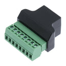 Replacement Ethernet RJ45 Female to Screw Terminal 8 Pin Digital DVR Adapter