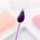 5Pcs Cute Black Ink Vegetable Gel Pen 0.5Mm Cartoon Plastic Gel Pens For Wr G7C5