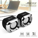 USB 2.0 Notebook Speakers Wired Stereo Mini Computer Speaker for Desktop La X3W2