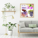 5D DIY Full Drill Diamond Painting Grapes Wine Cross Stitch Embroidery Kits