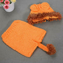 2pcs Baby Lion Crochet Hat + Pants Costume Photo Props Cute Handmade Outfit