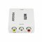 VGA to AV RCA Composite Converter Adapter Box with Audio PC to TV White