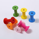 100 Pieces Wooden Empty Spools for Wire Thread Bobbins Cord Coils 15 x 13mm