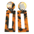 Fashion temperament tide female stripe acrylic acetate geometric square wil U6E2
