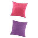 2x Decorative Velvet Both Sides Pillow Case Soft Suede
