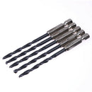 15 pcs High Speed Steel Titanium Coated Drill Bits Set 3 4 5 mm Hex Shank