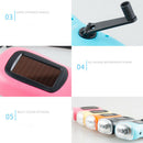 Solar Powered Hand Crank Flashlight Rechargeable LED with Clip Emergency Lights
