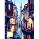 Beautiful Venice Night DIY Oil Painting Paint by Number Kits Canvas Frameless GN