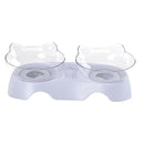 Cat Ears Shaped Cat Bowl Oblique Double Bowls Drinking Cervical Vertebra Ne V6A3