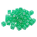 50 pieces Translucent Dice D6 Set for Bringing Fun to a Game or Learning Math