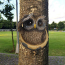 Owl Tree Face Sculpture Hugger Statues Whimsical Tree Staute Outdoor Decor
