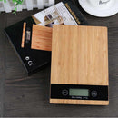 1X(5000G/1G 5Kg Wood Bamboo Hd Lcd Display Digital Scale Multi-Function Hd