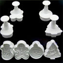 DIY Christmas Snowman Fondant Cake Mold Biscuit Cookie Plunger Cutters Decor LJ