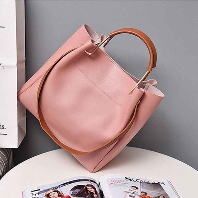 Fashion Female Shoulder Bag Pu Leather Women Handbag Simple Style Messenger W1M3