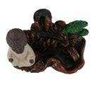 1x Creative Little Monk Smoke Backflow Handicraft Ceramic Decor Incense Bur