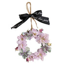 Mini Artificial Hydrangea Flower Wreath Door Spring For Front Wall Home Wedding