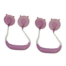 2 Pieces Neck Cooling Fan LED Rechargeable Neckband Lazy Fan Hands-free