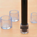 4Pcs Transparent Rubber Furniture Table Chair Leg Floor Feet Cap Cover Prot