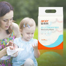 3 Bags Baby Wipes Fragrance Free Wet Wipe Dry Nappies Skincare Removes Dirt