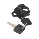 Black Motorcycle Helmet Anti-theft Lock Security for Motorcycles 7/8" 22mm