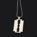 Personalized punk style blade tag trendy men's shaver pendant  M8N V8Z7