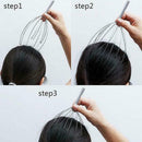 Stainless Steel Octopus Head Massager Scratching Head Scratcher U6E9