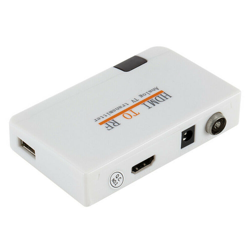 HDMI to RF Coaxial Analog Converter Box HD Adapter with Remote Control for TV