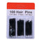 100pcs Black Waved U-Shaped Hair Bobby Pins Women Metal Hair Styling Clips