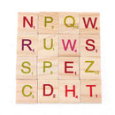 100X~wooden scrabble tiles colorful letters numbers for crafts wood alphabet  3c