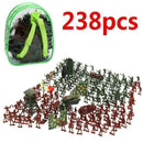 Plastic Military Playset, 238pcs 4cm Soldier Army Men Figures in Storage Bag