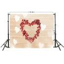 Valentines Day Photography Background Heart Wood Board Backdrop Video Decor