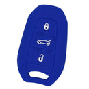 Car Key Protive Cover Holder for BUICK Flip Smart 3 Buttons Remote Key Fob Blue