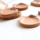 2Pcs Wooden Dishes Plates Kids Cute Handmade Tray Sushi Snack Fruit Sauce D