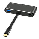 Type C Hub, USB C Hub, 5 in 1 Adapter with USB 3.0 Portable Aluminum Hub with