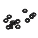 500 Black Rubber Stopper Rings/ Silicone Beads Fit European Clip Beads L6N2