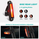 ABS Mountain Bike USB Rechargeable Headlight+Tail Light Set Cycling Tackles