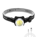 Outdoor Bright USB Rechargeable Front Headlight COB LED Headlamp Flashlight