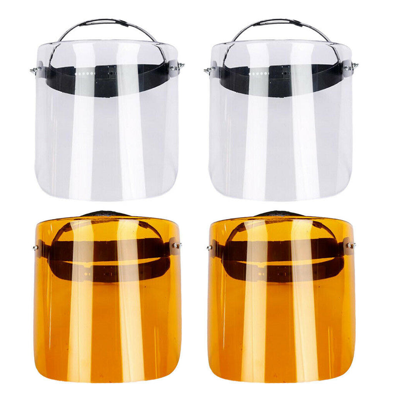 4 Pieces Full Face Shield Protective Visor Hat Dustproof Outdoor Safety Work