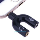 3.5mm Stereo Audio Jack Earphone Headphone 2 Way U Splitter Adapter for Laptop