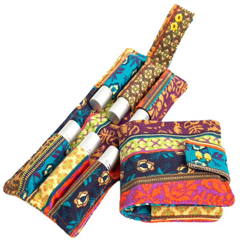 10ml 6 Roller Essential Oil Diffuser Carrying Case Tote Aromatherapy Bag  OB Gn