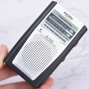 Small Pocket AM FM Radio Speaker Telescopic Antenna 3.5mm Earphone Jack Silve OZ