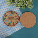 4Pcs Pot Holder Tabletop Decor Round Shape Heat Insulation Natural Cork Pine Hn