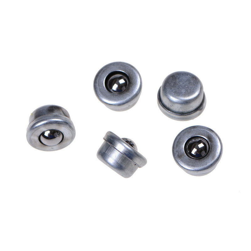 5pcs Dia 8mm Sliver Ball Metal Transfer Bearing Unit Conveyor Roller Wheel B Bj